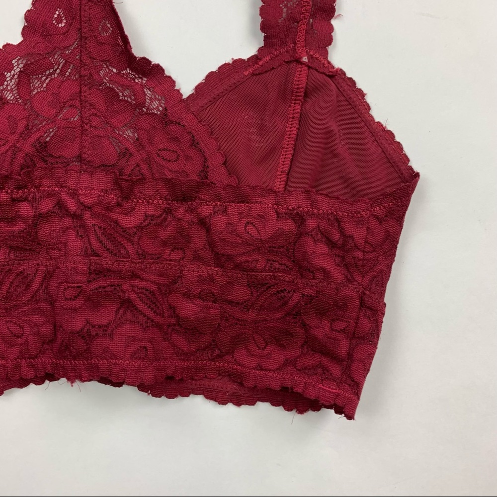 Free People Red Galloon Lace Bra Small - Picture 9 of 14